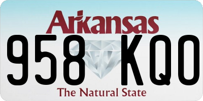 AR license plate 958KQO