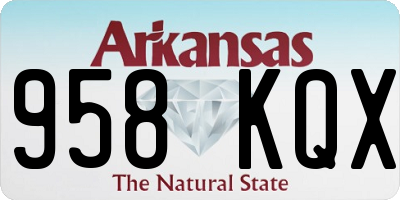 AR license plate 958KQX