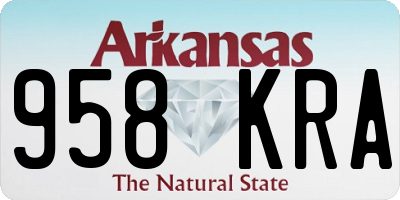AR license plate 958KRA