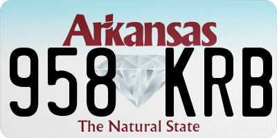 AR license plate 958KRB
