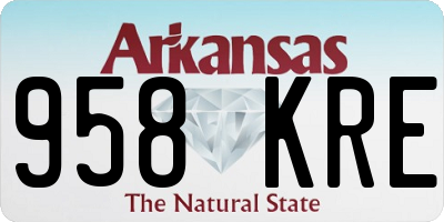 AR license plate 958KRE