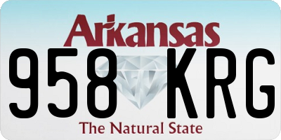 AR license plate 958KRG