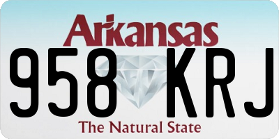 AR license plate 958KRJ