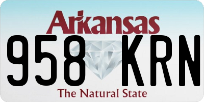AR license plate 958KRN