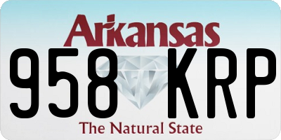 AR license plate 958KRP