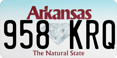 AR license plate 958KRQ