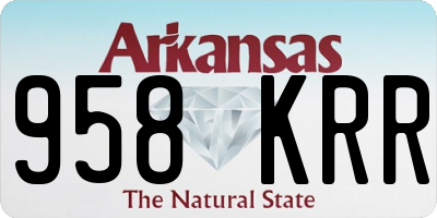 AR license plate 958KRR