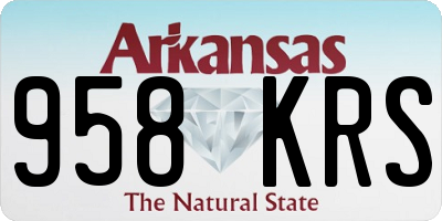 AR license plate 958KRS