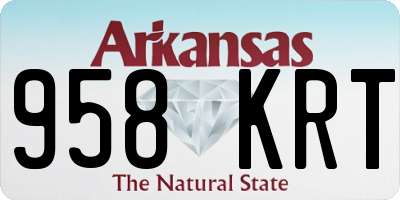 AR license plate 958KRT