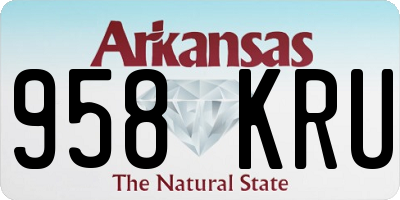 AR license plate 958KRU