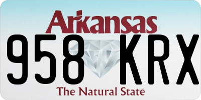 AR license plate 958KRX