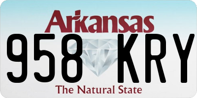 AR license plate 958KRY