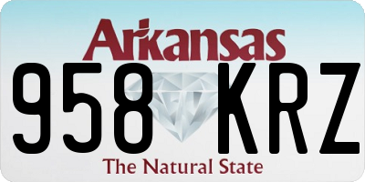 AR license plate 958KRZ