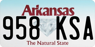 AR license plate 958KSA