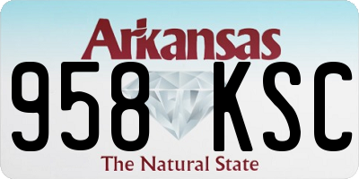 AR license plate 958KSC