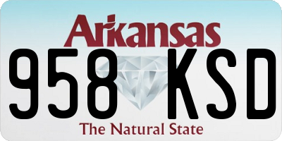 AR license plate 958KSD