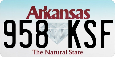 AR license plate 958KSF