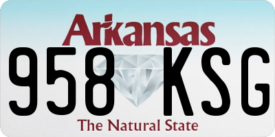 AR license plate 958KSG