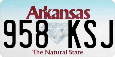 AR license plate 958KSJ