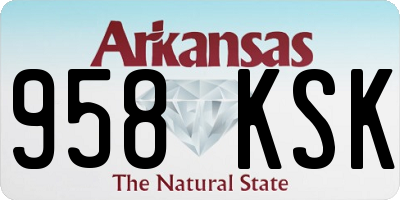 AR license plate 958KSK