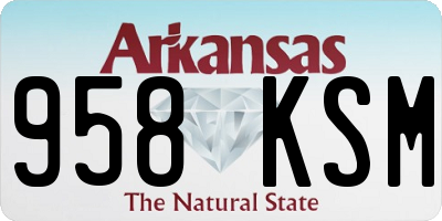AR license plate 958KSM