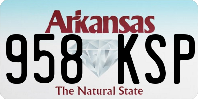 AR license plate 958KSP