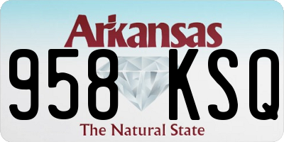 AR license plate 958KSQ