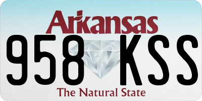 AR license plate 958KSS