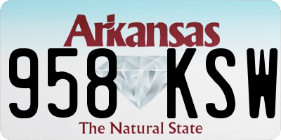 AR license plate 958KSW