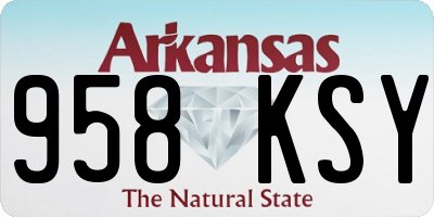 AR license plate 958KSY