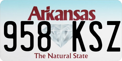 AR license plate 958KSZ