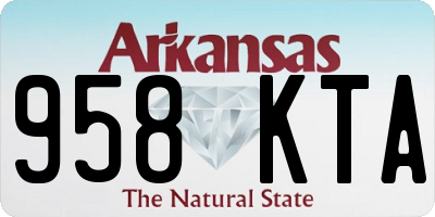 AR license plate 958KTA
