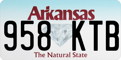 AR license plate 958KTB