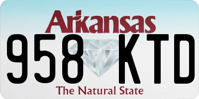 AR license plate 958KTD