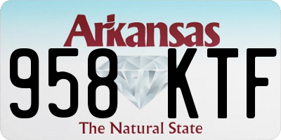AR license plate 958KTF