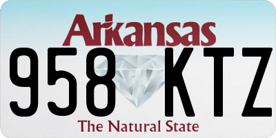 AR license plate 958KTZ