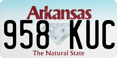 AR license plate 958KUC