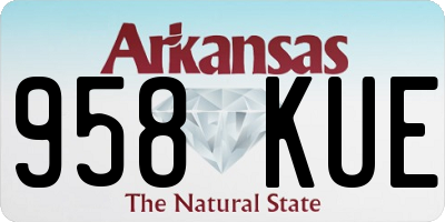 AR license plate 958KUE