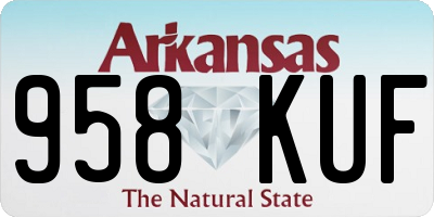 AR license plate 958KUF