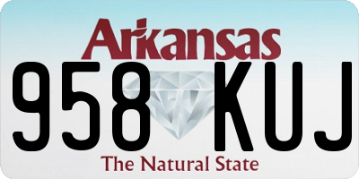 AR license plate 958KUJ