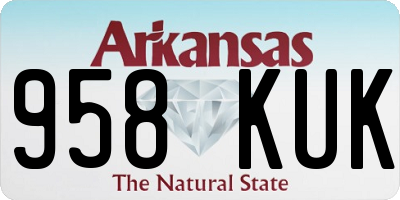 AR license plate 958KUK
