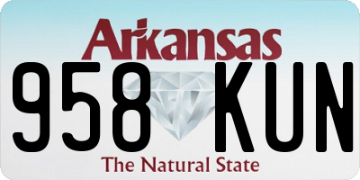 AR license plate 958KUN