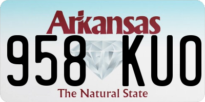 AR license plate 958KUO