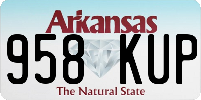 AR license plate 958KUP
