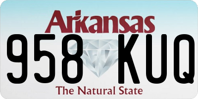 AR license plate 958KUQ