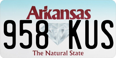 AR license plate 958KUS
