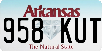 AR license plate 958KUT