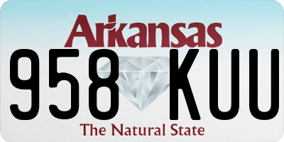 AR license plate 958KUU