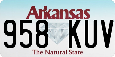 AR license plate 958KUV