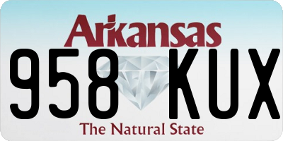 AR license plate 958KUX